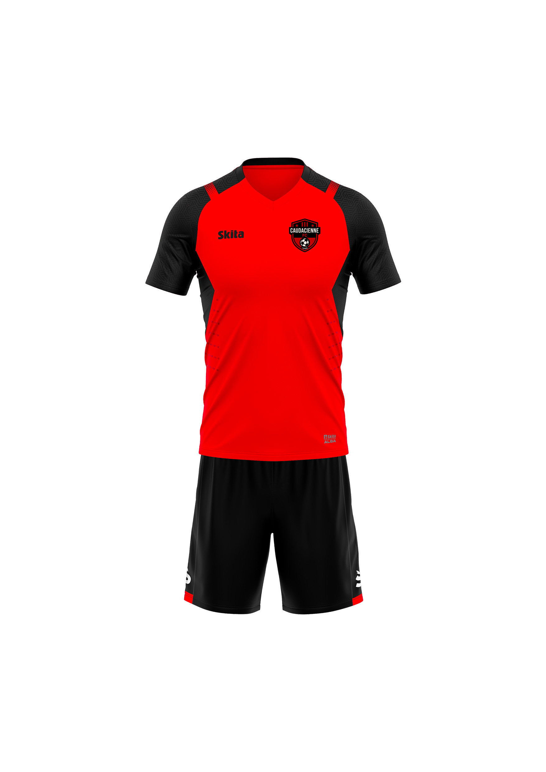 Maillot short ALBA  rouge/noir (CAUDACIENNE FC)